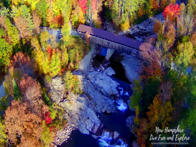 Swift River Covered Bridge 2022 White Mountains Foliage Tour
